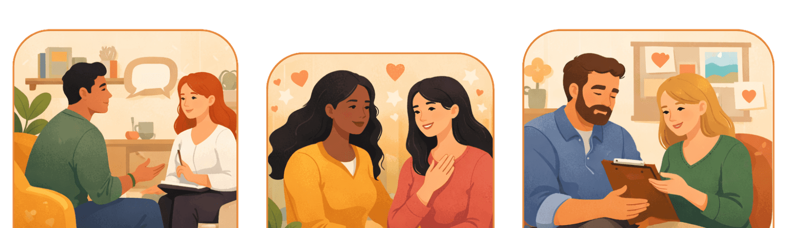 Illustrazione del metodo OEAS — ascolto e accompagnamento
